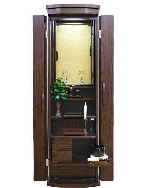 Soka Gakkai Furniture-style Buddhist Altar "Collect" Manually-operated cabinet door Available in 2 colors